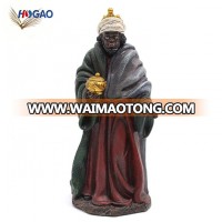 OEM hand-painted Christmas religious decor small resin resin statues polyresin african figurines for gift home decor