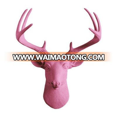 Wholesale Resin Wall Hanging Animal Head Statues 3d Deer Head